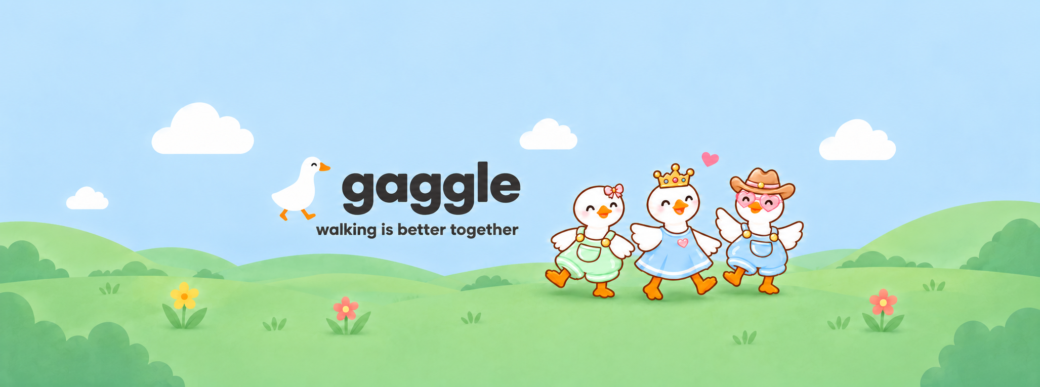 gaggle banner with the goose flock